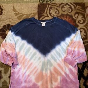 Rachel Zoe Women's Tie-Dye Sweatshirt - Pink, Blue, and White
